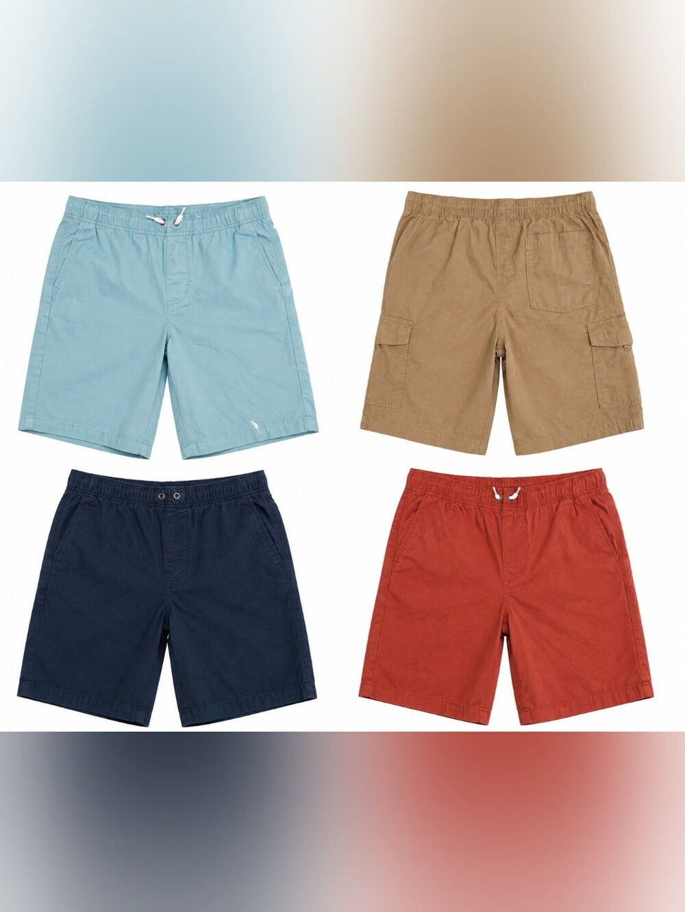 Boys Sonoma Shorts Bundle | Size 14/16 | 4 Pairs | Drawstring | Cotton